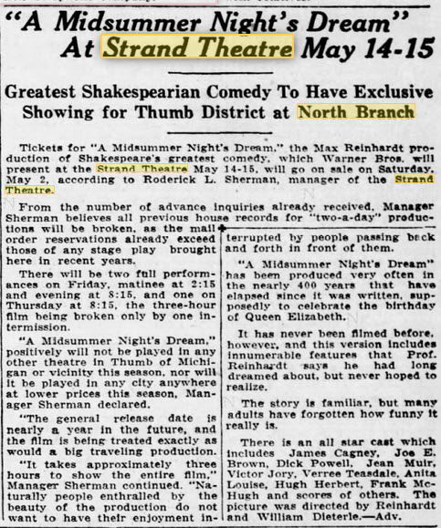 Strand Theatre - 11 May 1936 Article